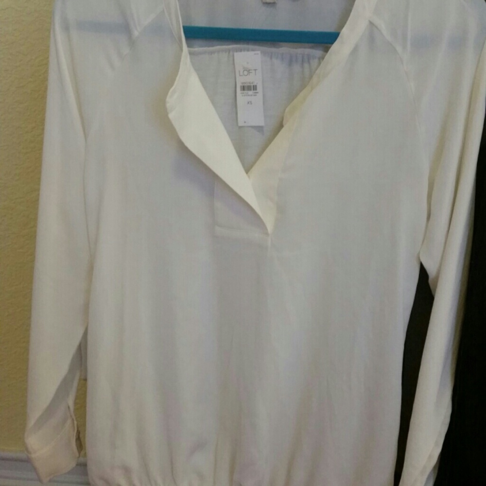 Ann Taylor Cream Blouse